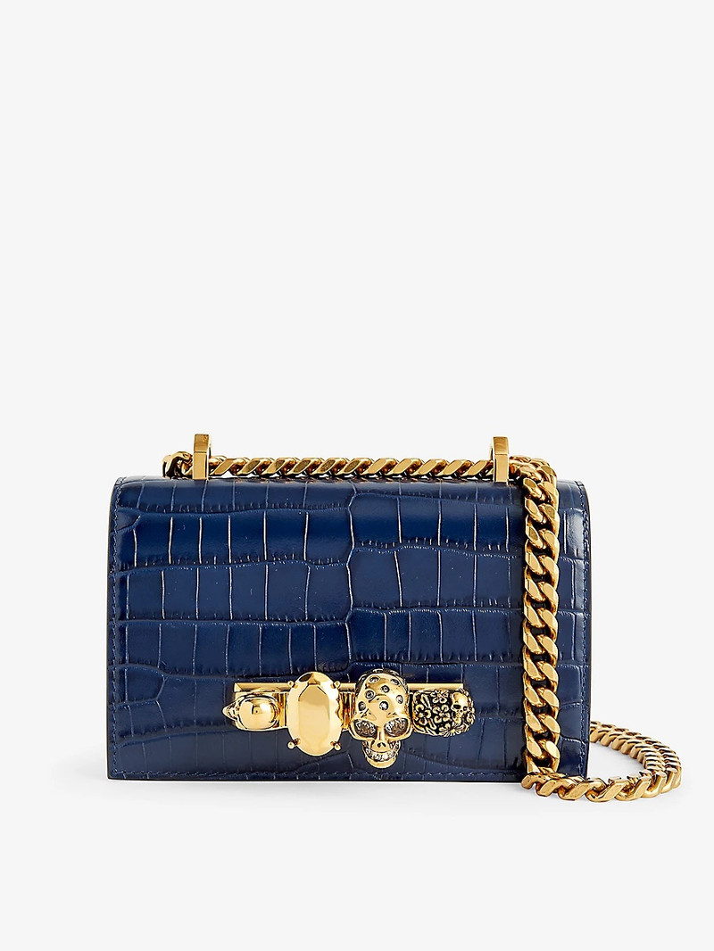 Jewelled Satchel mini leather cross-body bag 1