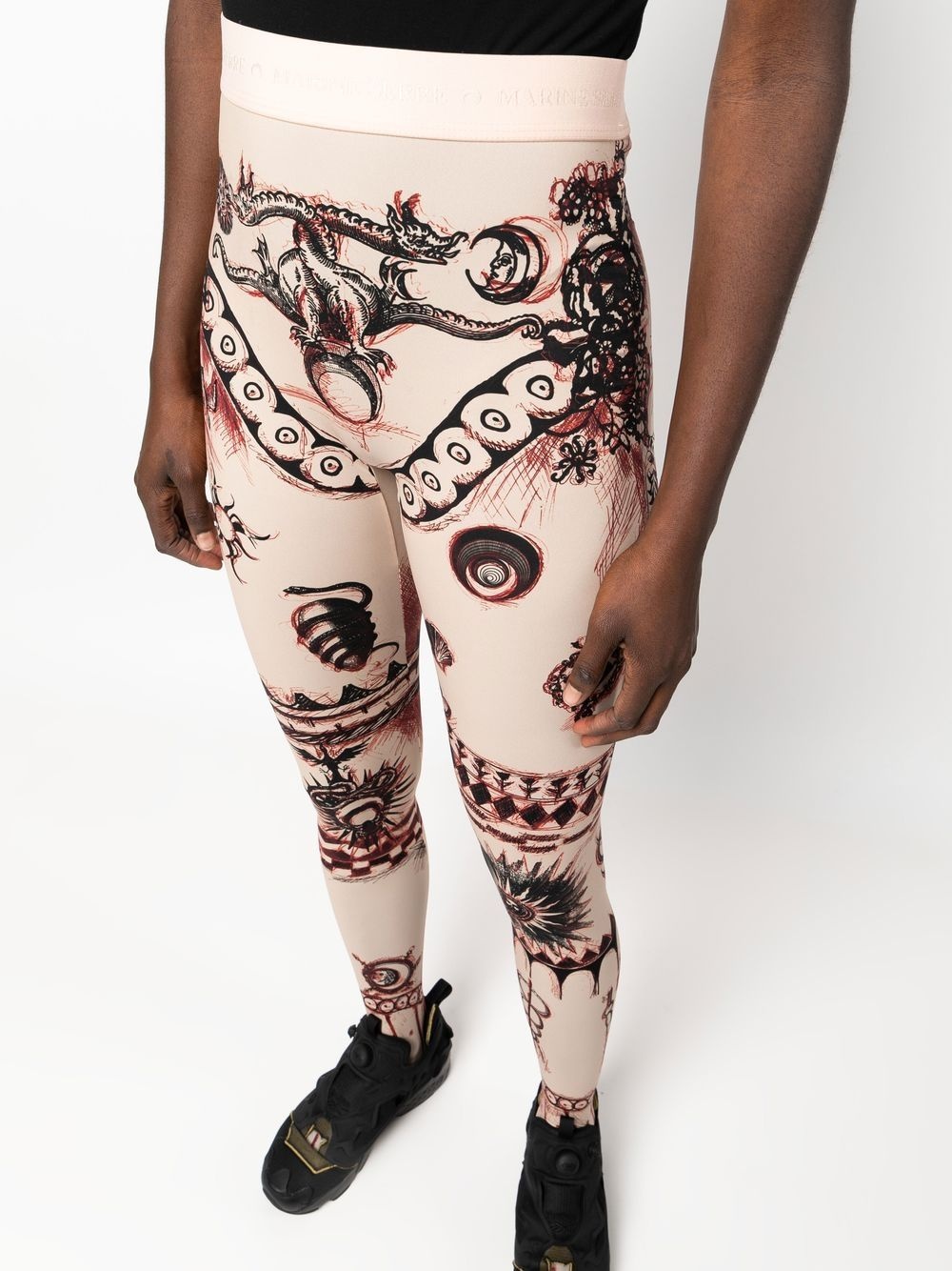 Geotic tattoo-print leggings - 5