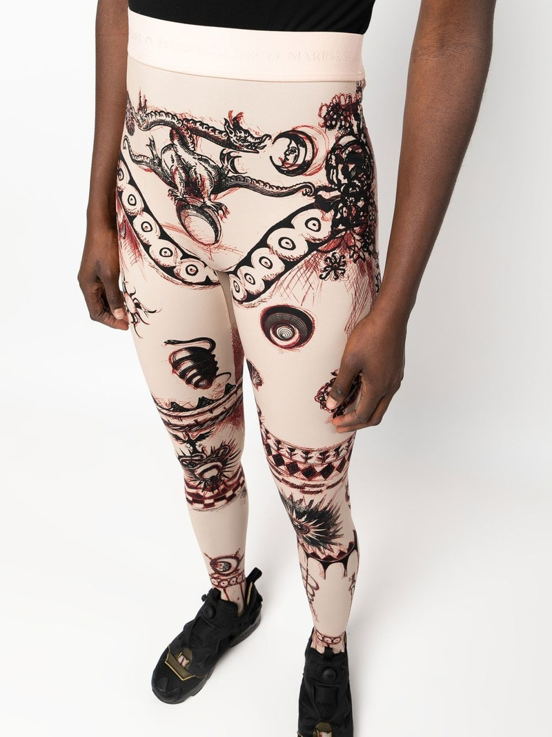 Geotic tattoo-print leggings 5