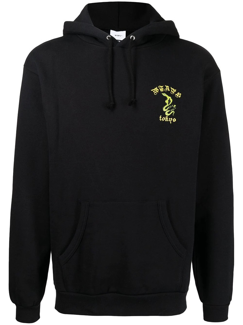 logo-print pullover hoodie 1