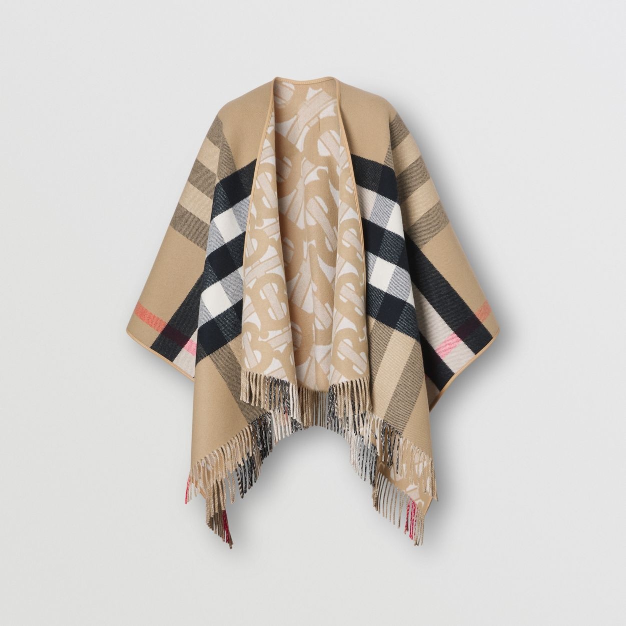 Reversible Monogram Wool Cashmere Jacquard Cape - 7