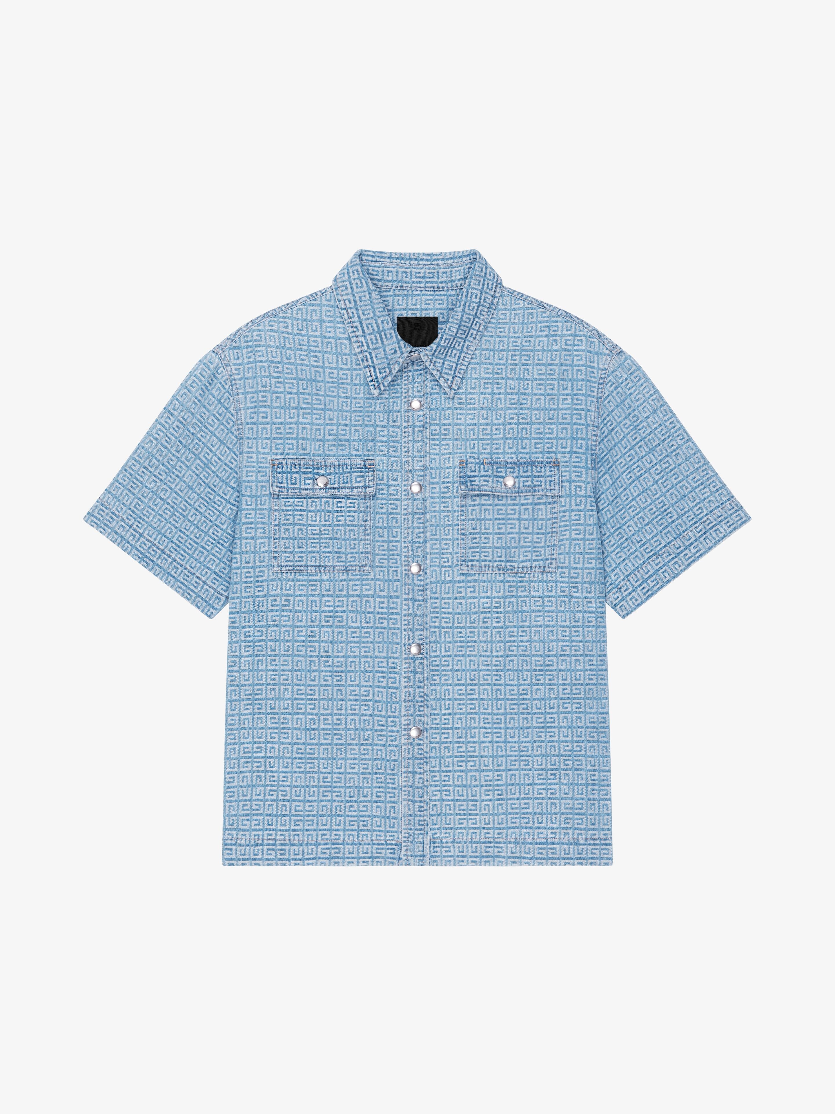 BOXY FIT SHIRT IN 4G DENIM - 1