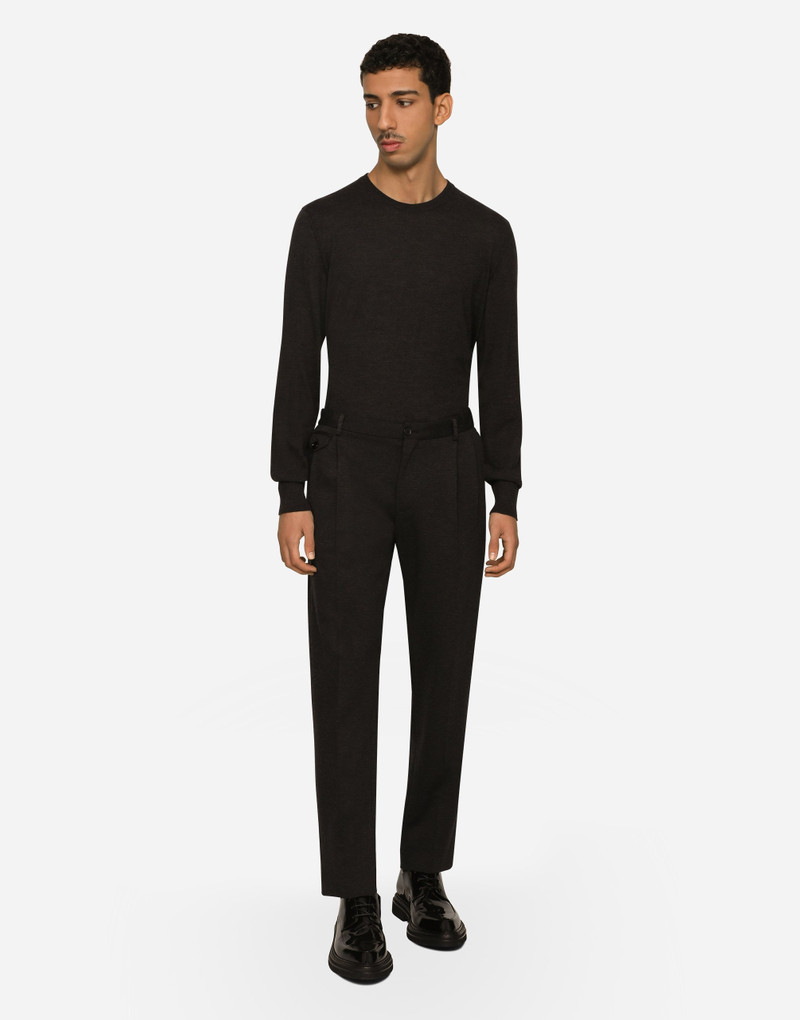 Dolce & Gabbana Stretch jersey pinpoint pants outlook