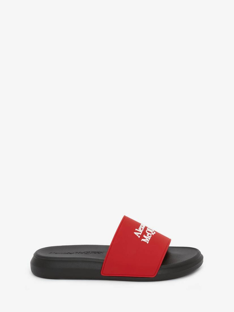 Alexander Mcqueen Pool Slide in Lust Red/white 1