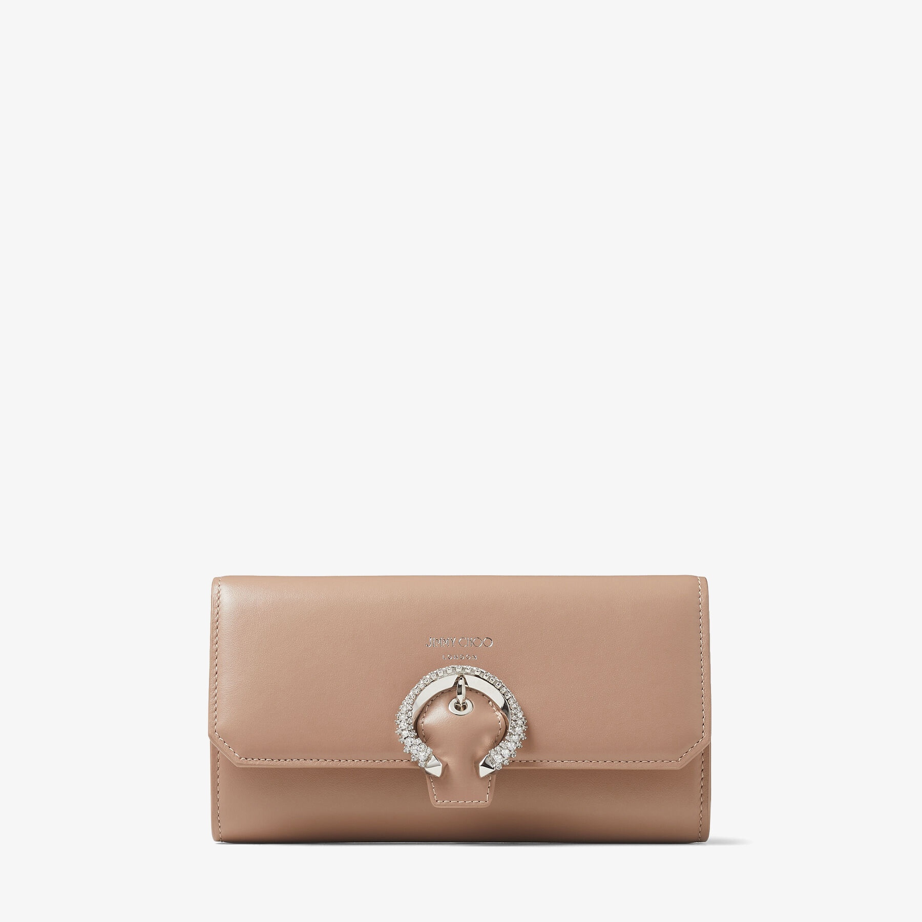 Wallet W/chain
Ballet Pink Smooth Calf Wallet with Crystal Buckle - 1