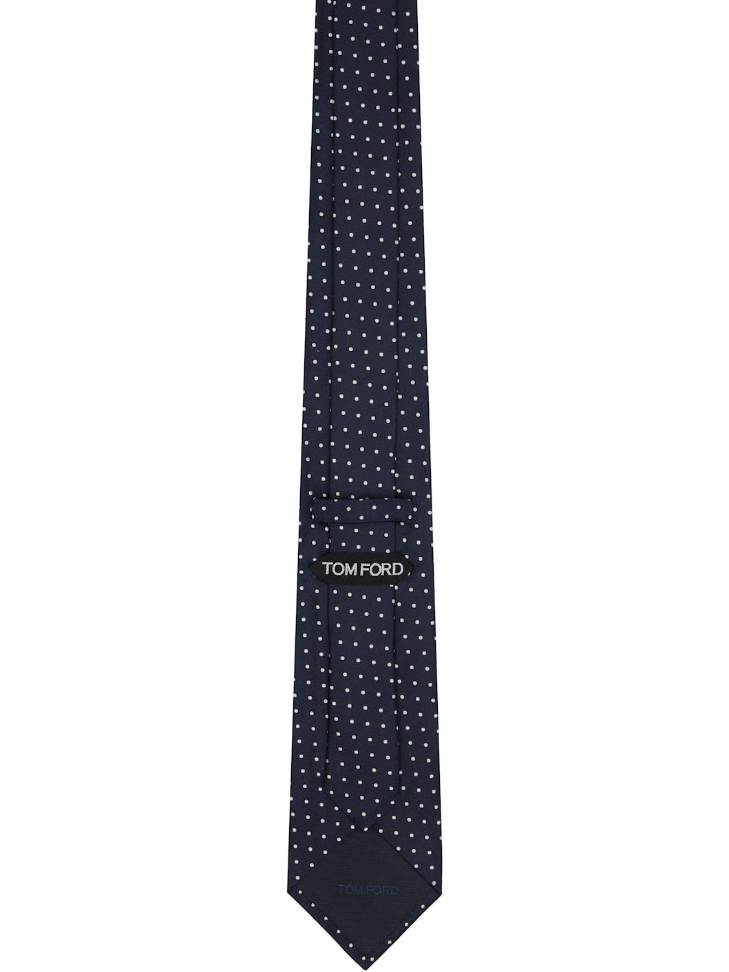 Navy Micro Dot Weave Tie - 2
