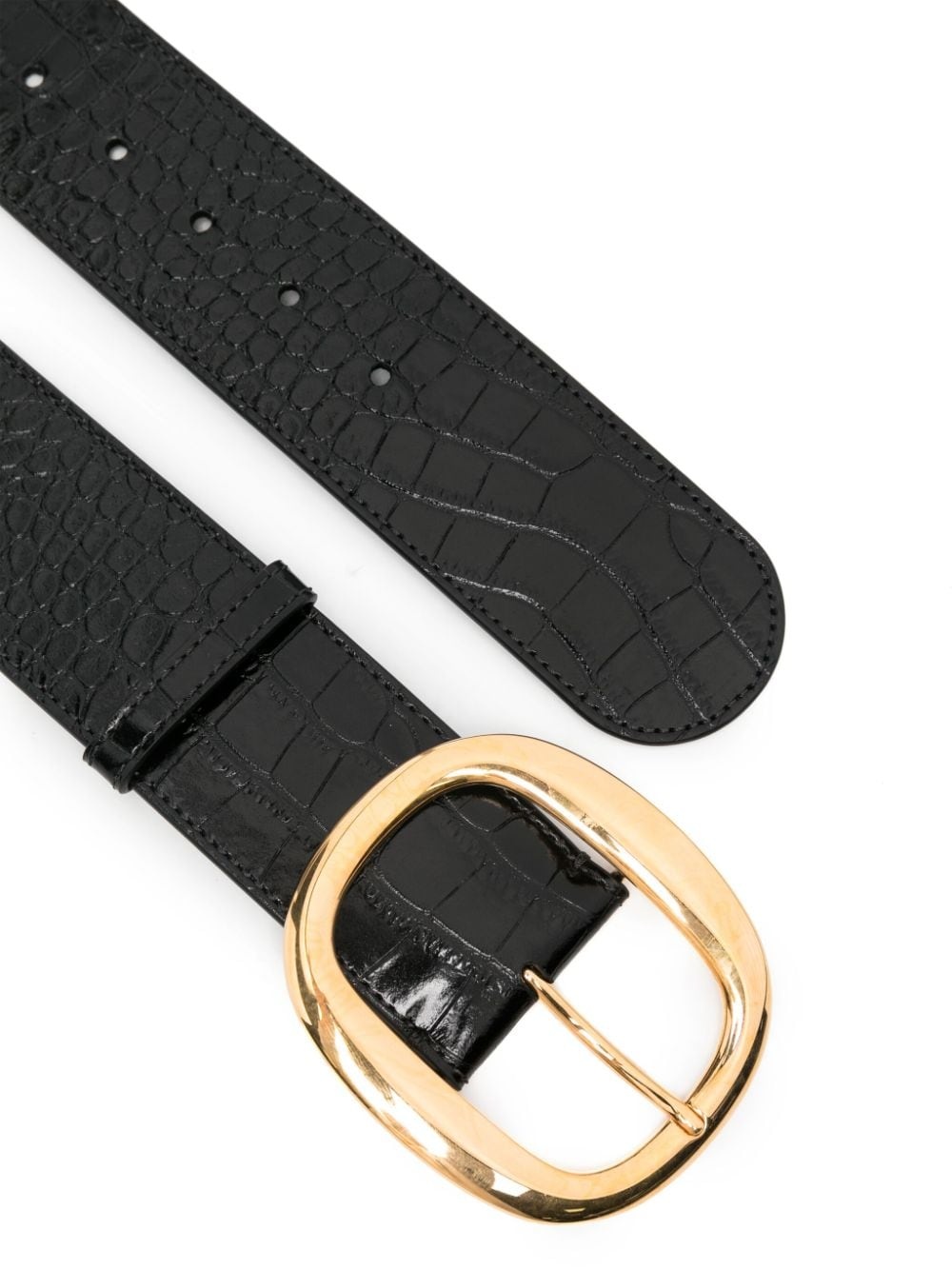 crocodile-embossed belt - 2