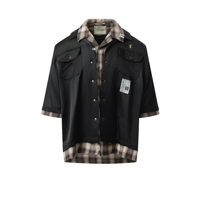 Maison MIHARAYASUHIRO Double Layered S/S Shirt in Black outlook