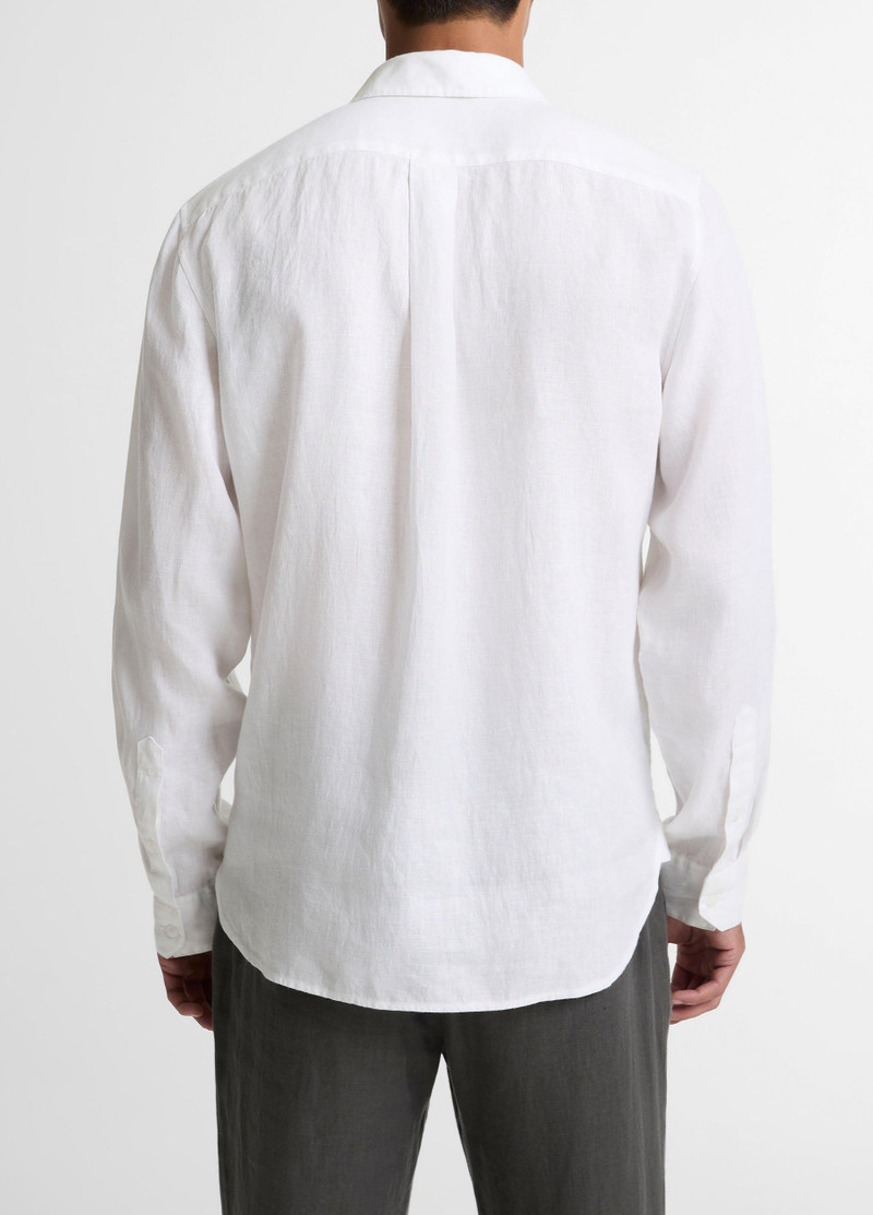 Vince Linen Button-Front Shirt outlook