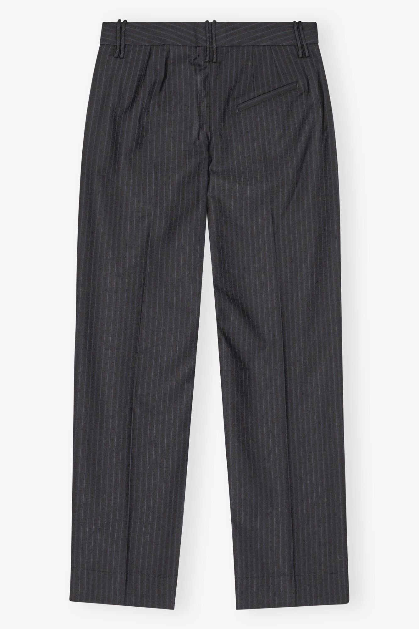 DARK GREY STRIPE SUITING PANTS - 5