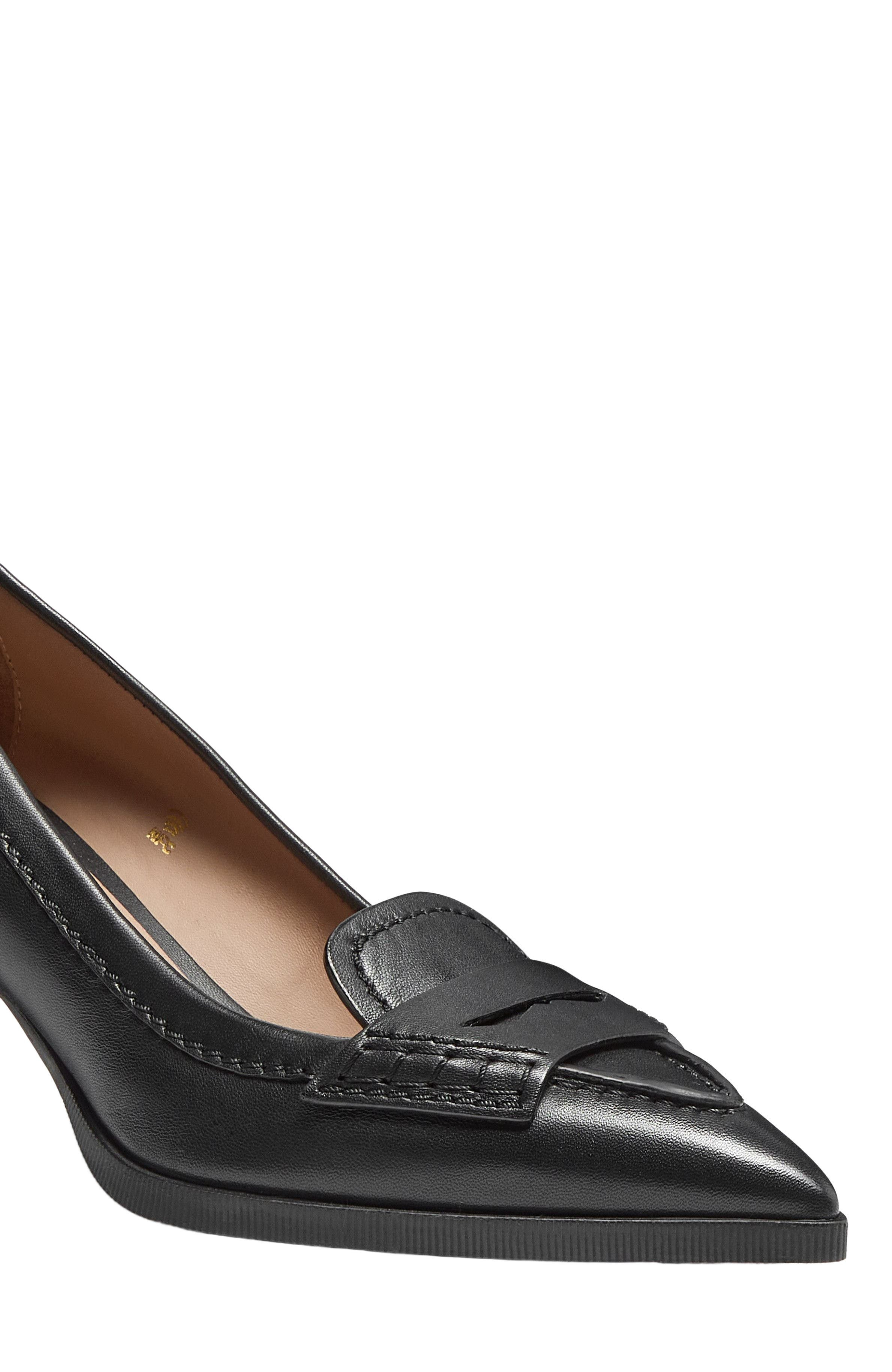 Santoni Women's  leather mid-heel pump in Black at Nordstrom - 5