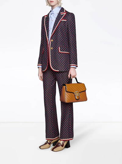 GUCCI Geometric G print bootcut trousers outlook