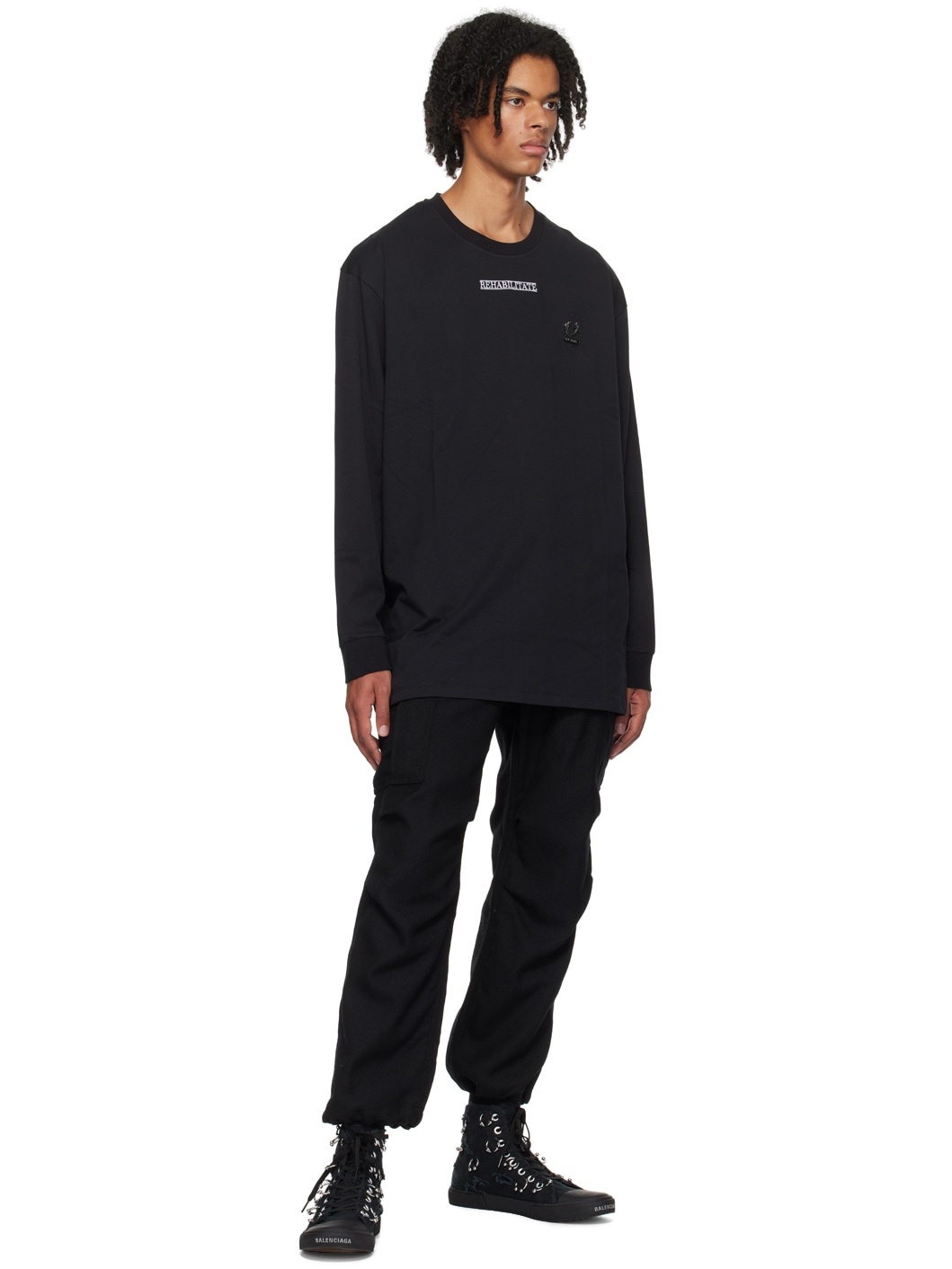 Black Fred Perry Edition Long Sleeve T-Shirt - 4