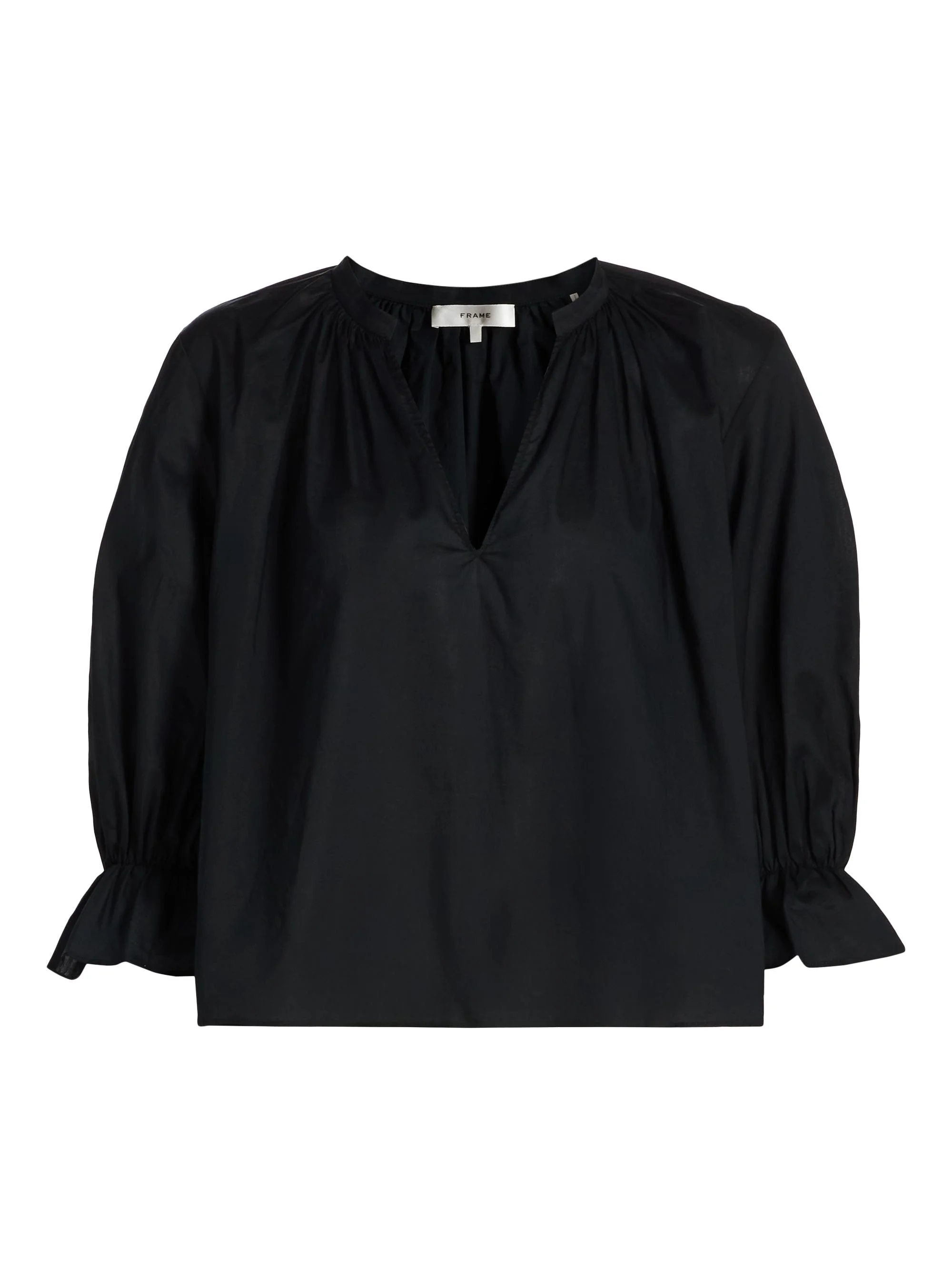 Women's The Poet Cotton Blouse - Navy - 1
