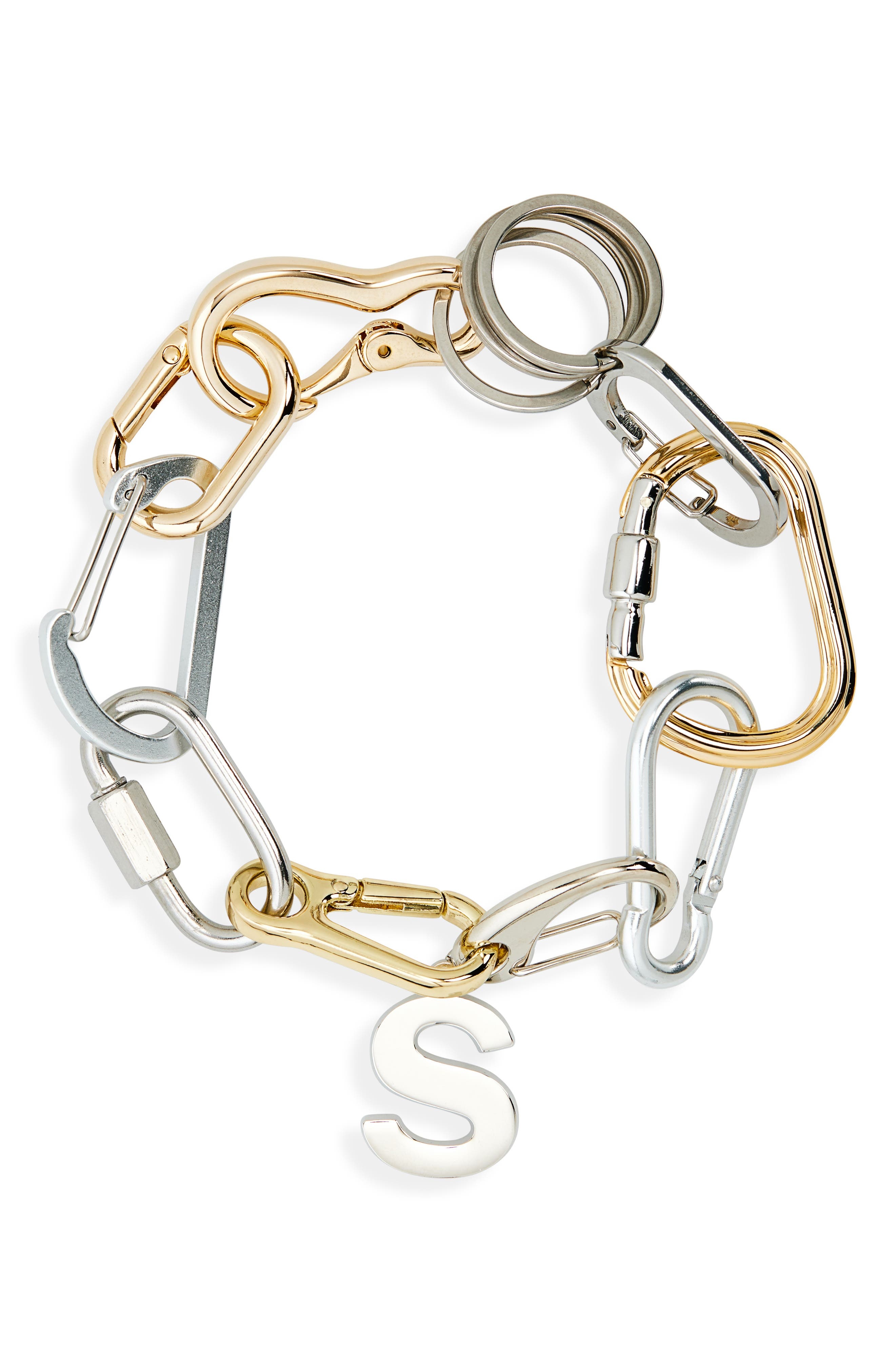 Sacai Carabiner Link Chain Bracelet in Gold/Silver at Nordstrom - 1
