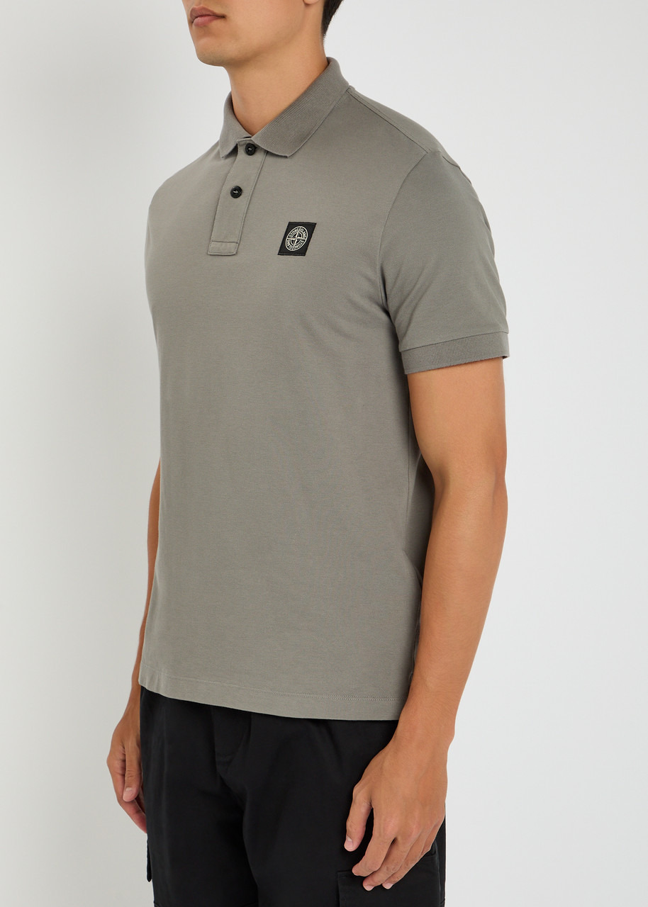 Stone Island Logo Piqué Stretch-cotton Polo Shirt - 2