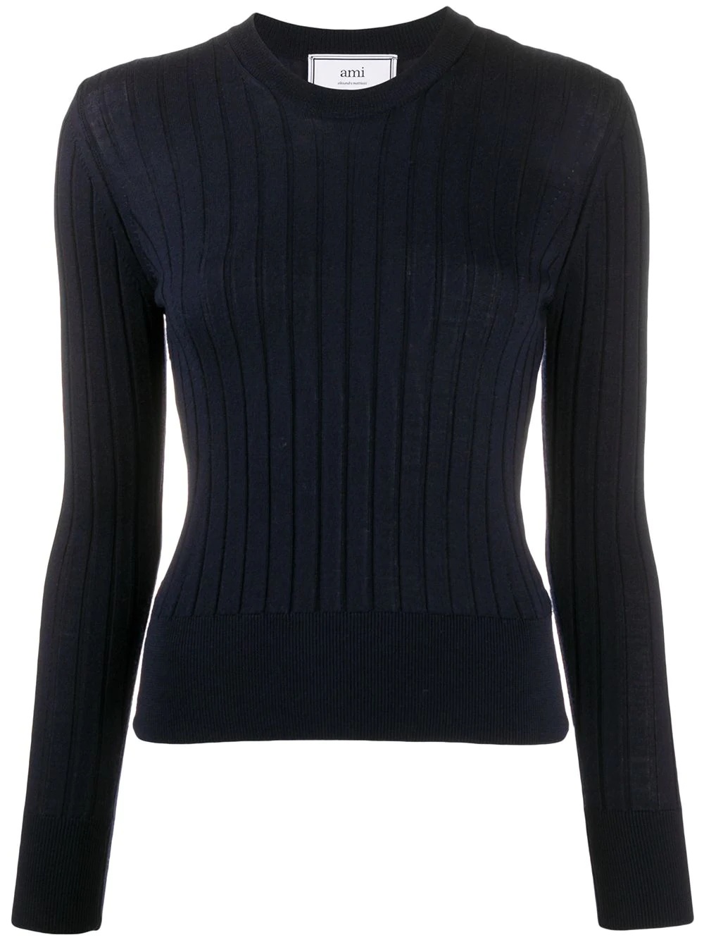 crew neck knitted top - 1