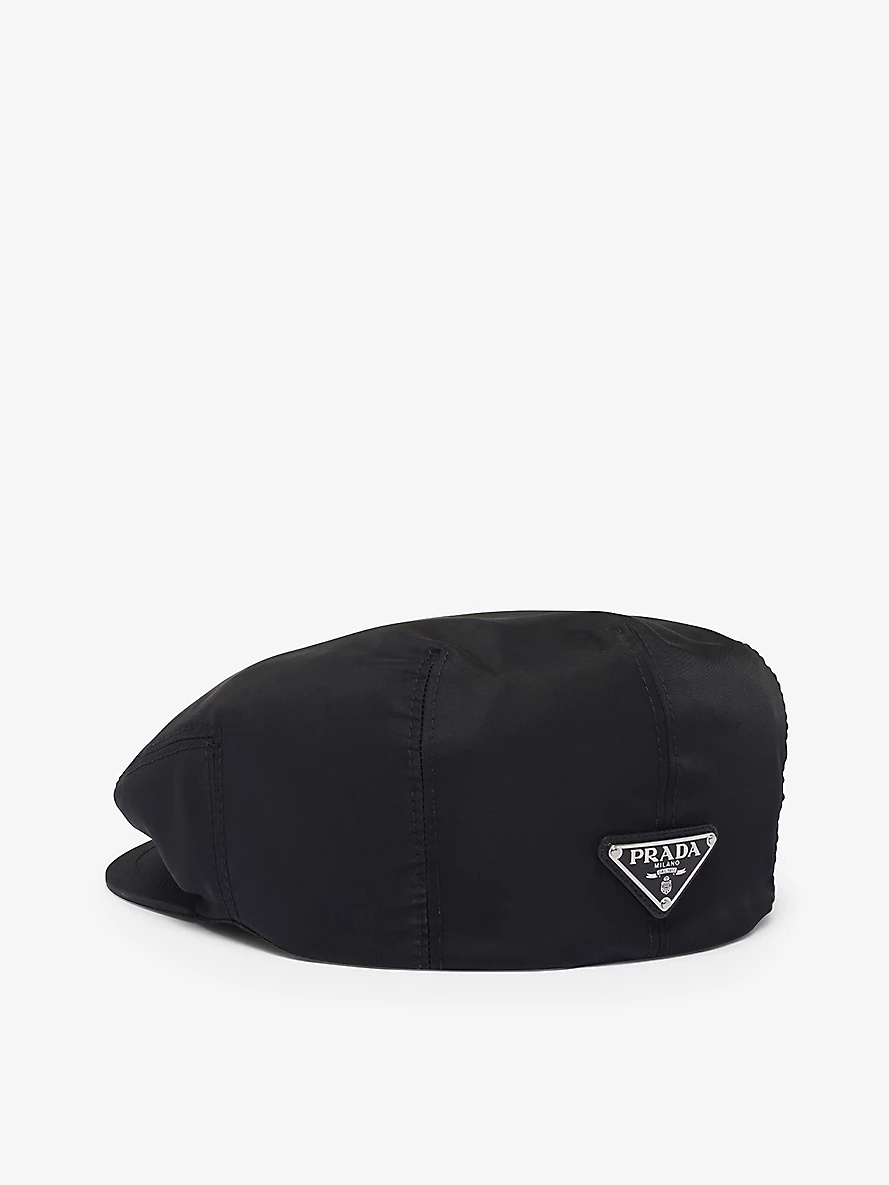 Triangle-plaque Re-Nylon beret hat - 1