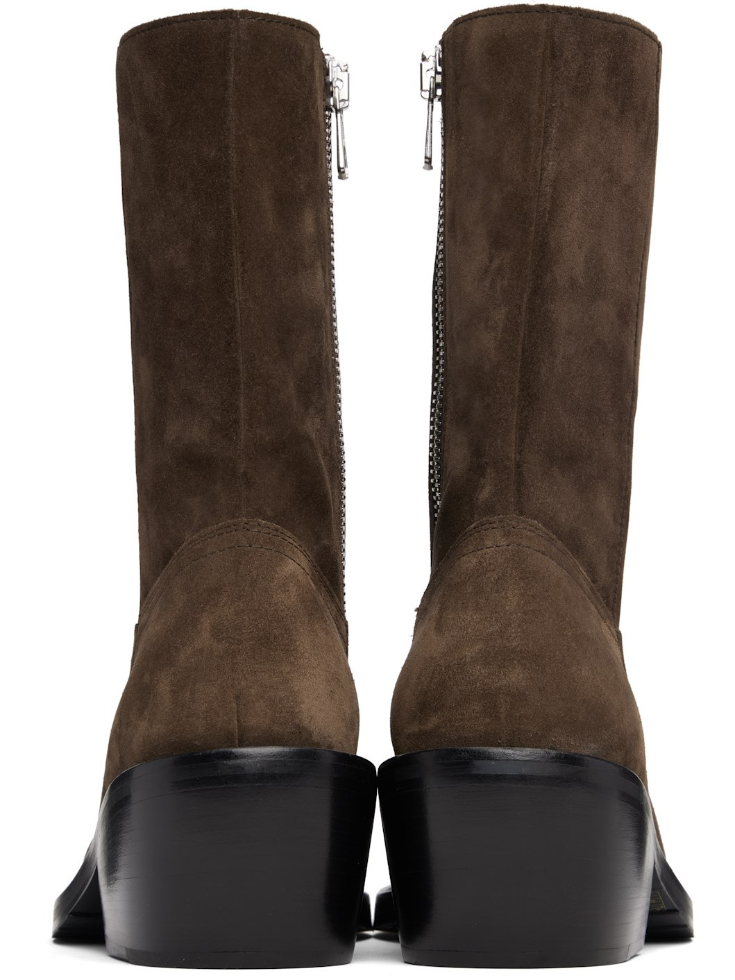 Brown Zip Boots - 2