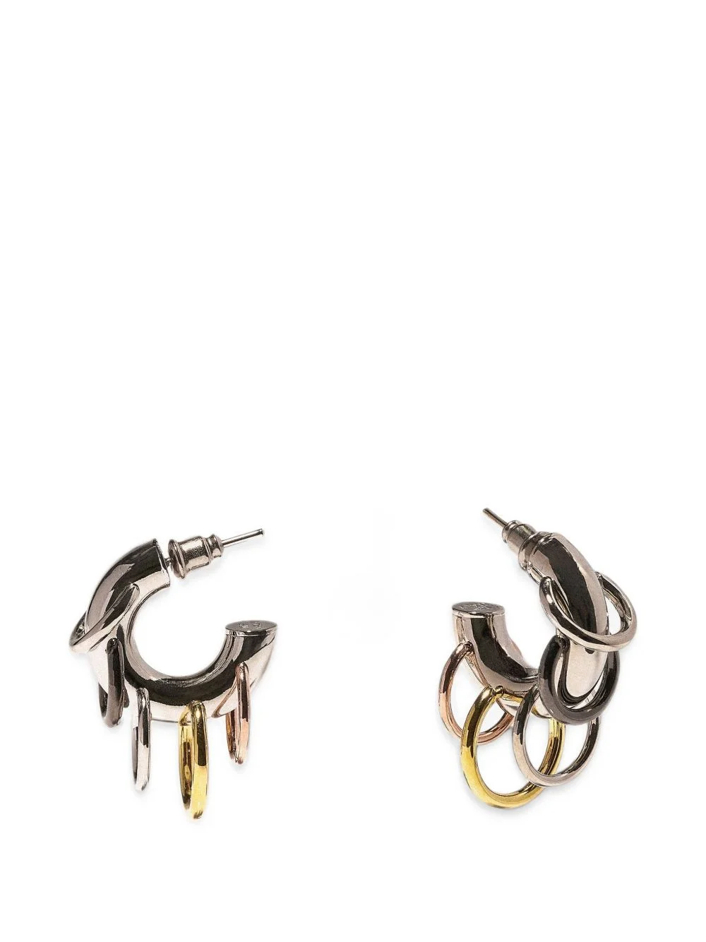 Pierced crystal hoop earrings - 1
