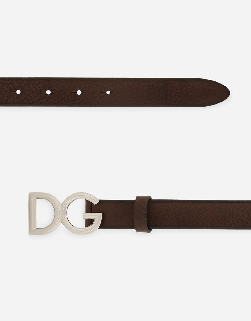 Dolce & Gabbana Tumbled leather belt outlook
