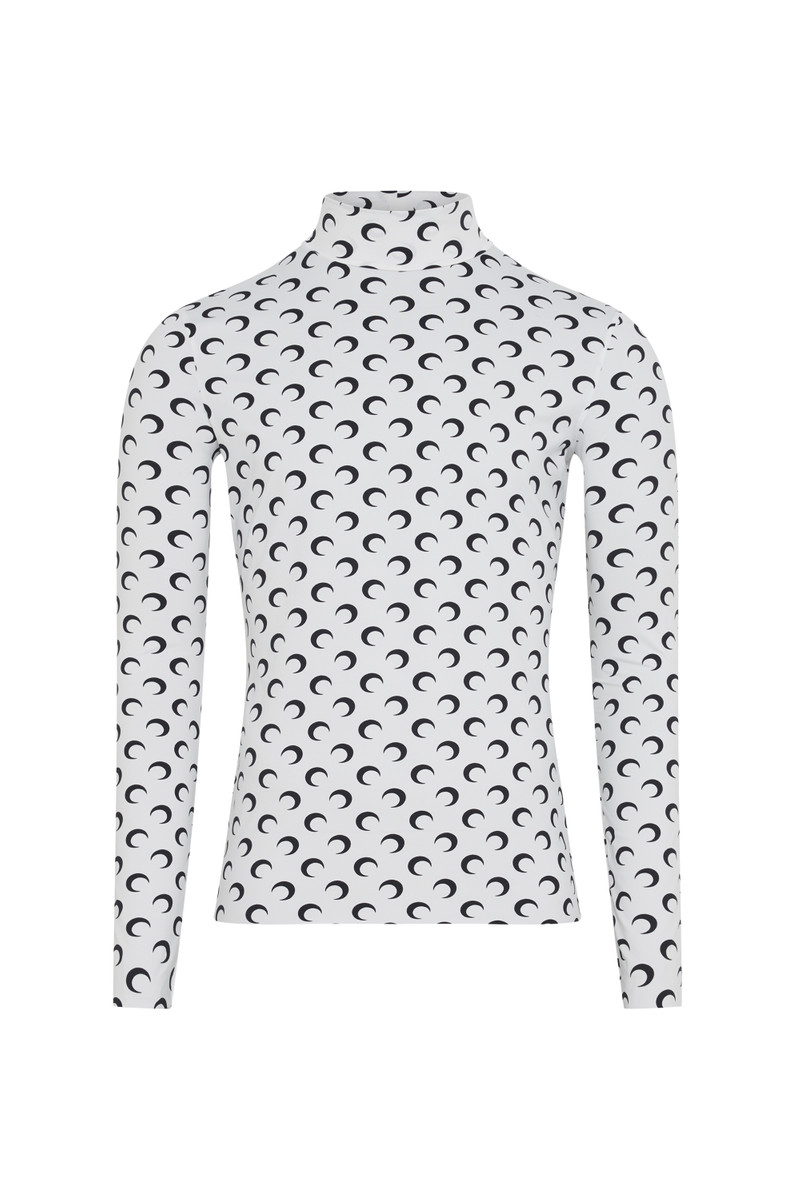 All Over Moon Print Second Skin Top 1