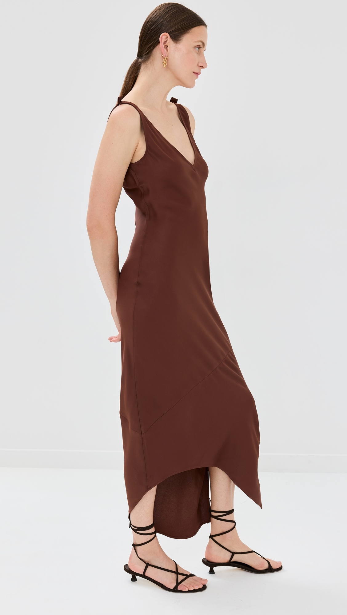 V Neck Sleeveless Midi Dress - 3