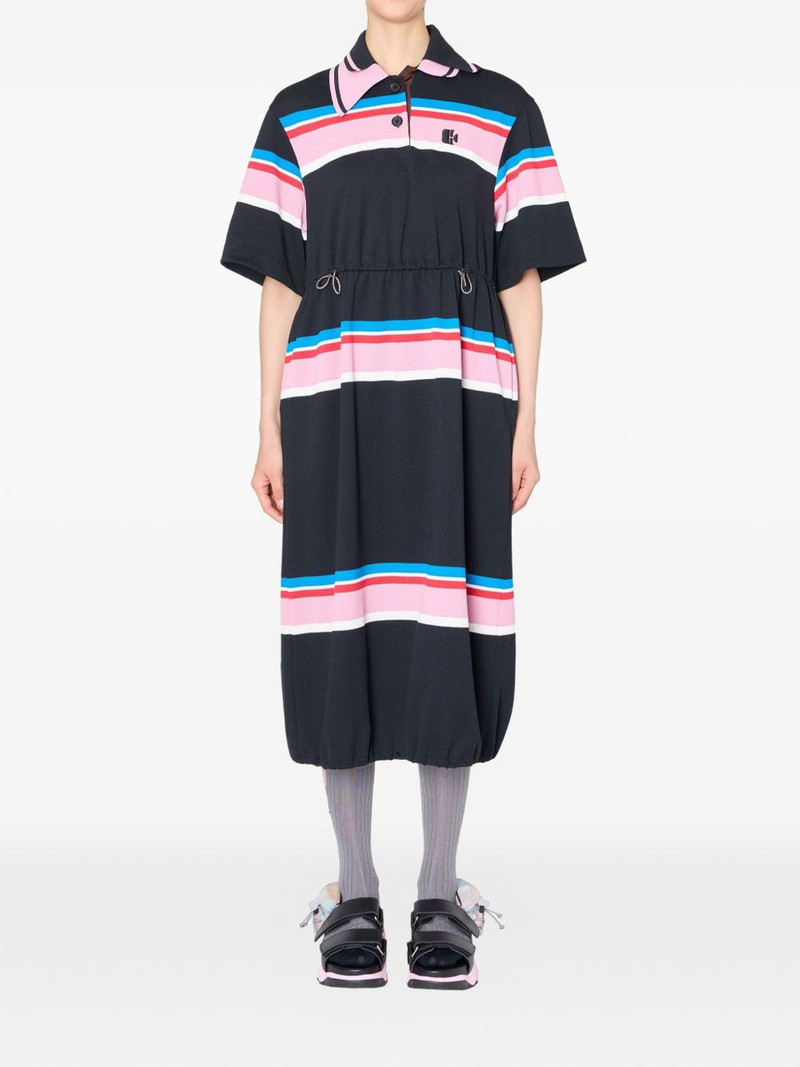 striped drawstring midi dress 1