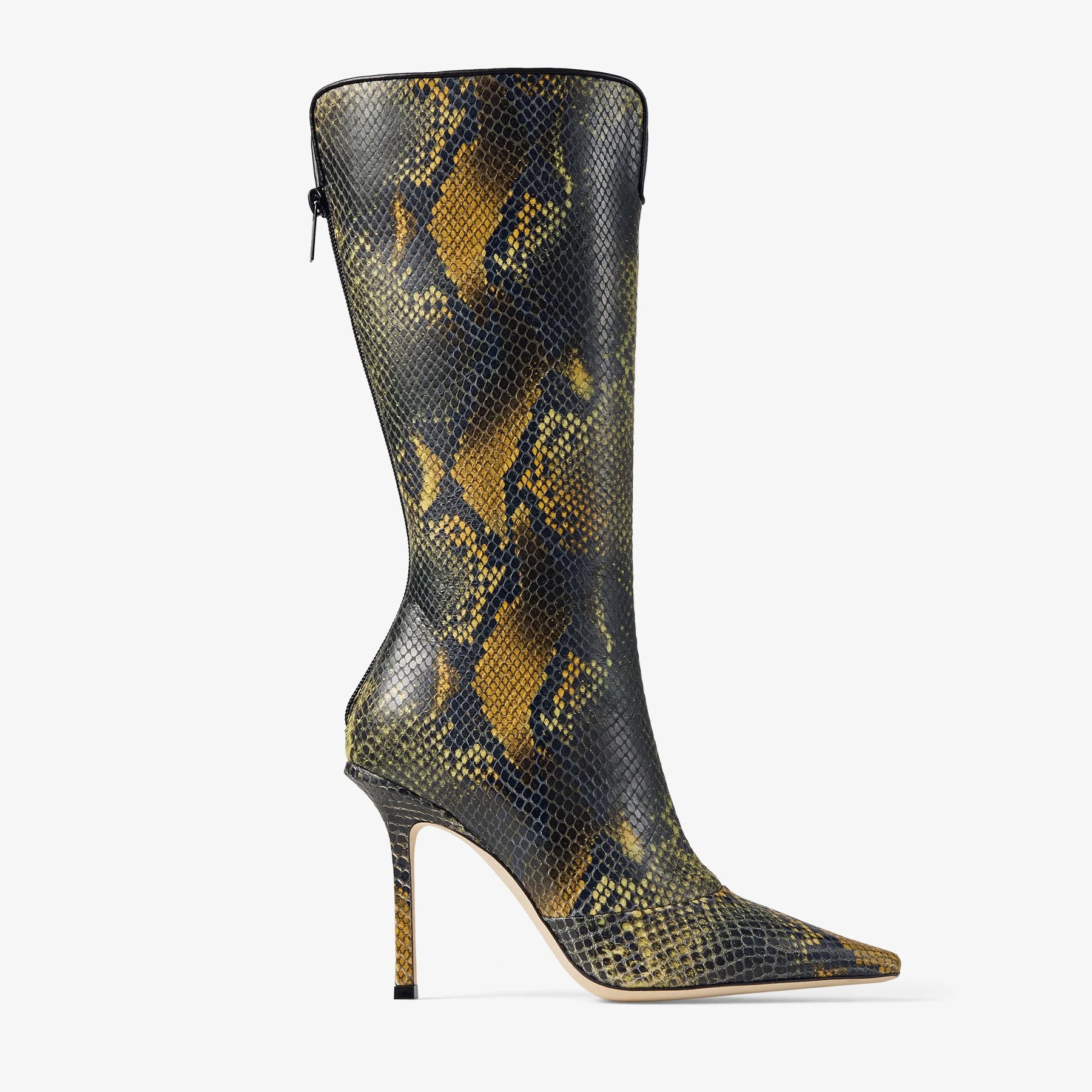 Boot
Python-Printed Leather Knee-High Boot - 1