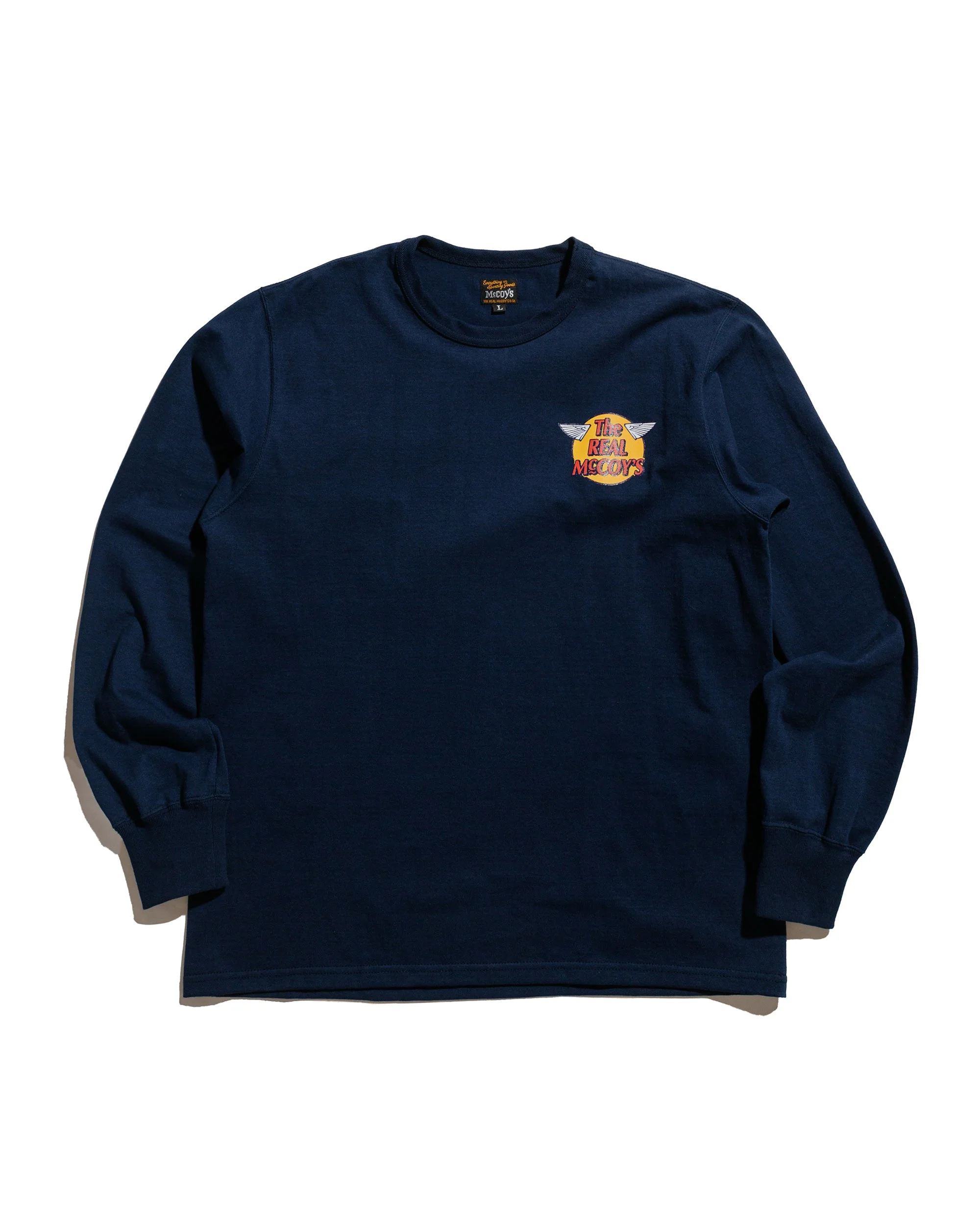MC24003 Logo Tee L/S Navy - 1