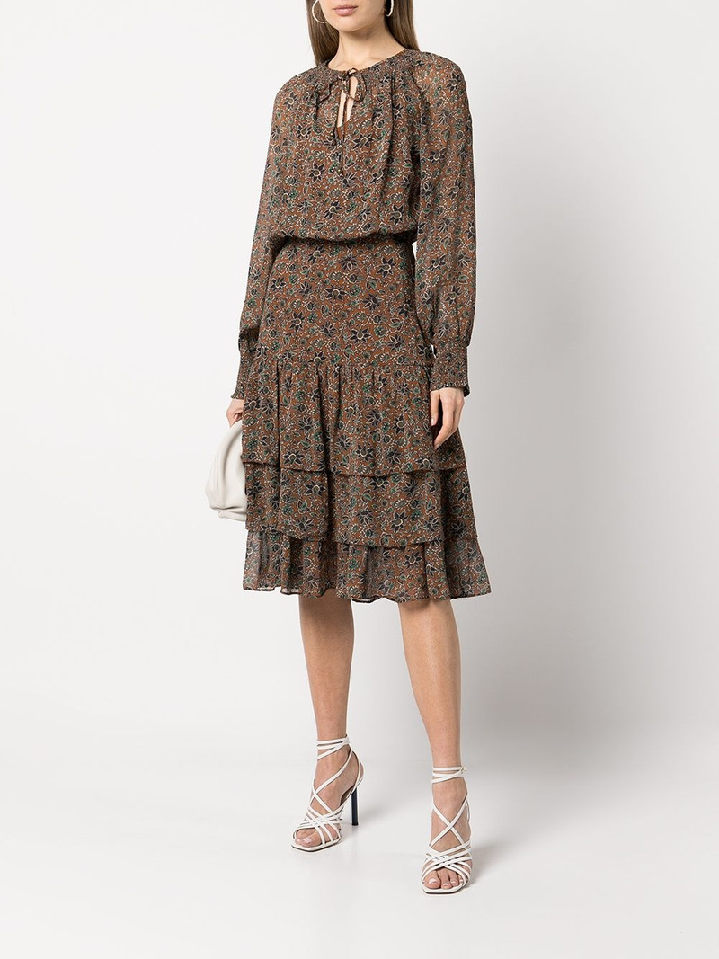 VERONICA BEARD Tunis floral-print midi dress outlook