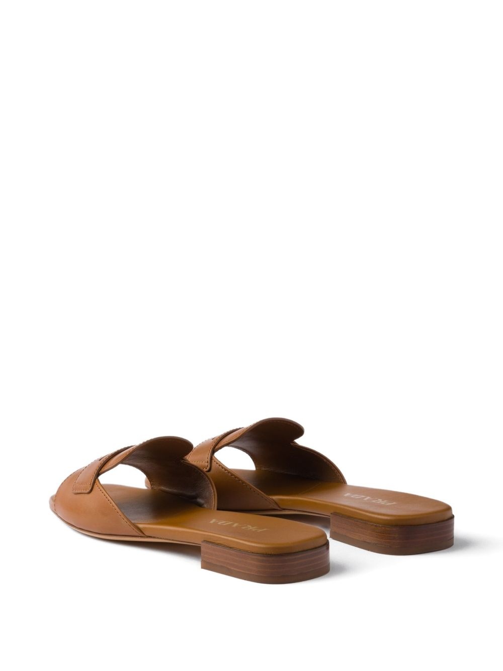 triangle-logo leather sandals - 3