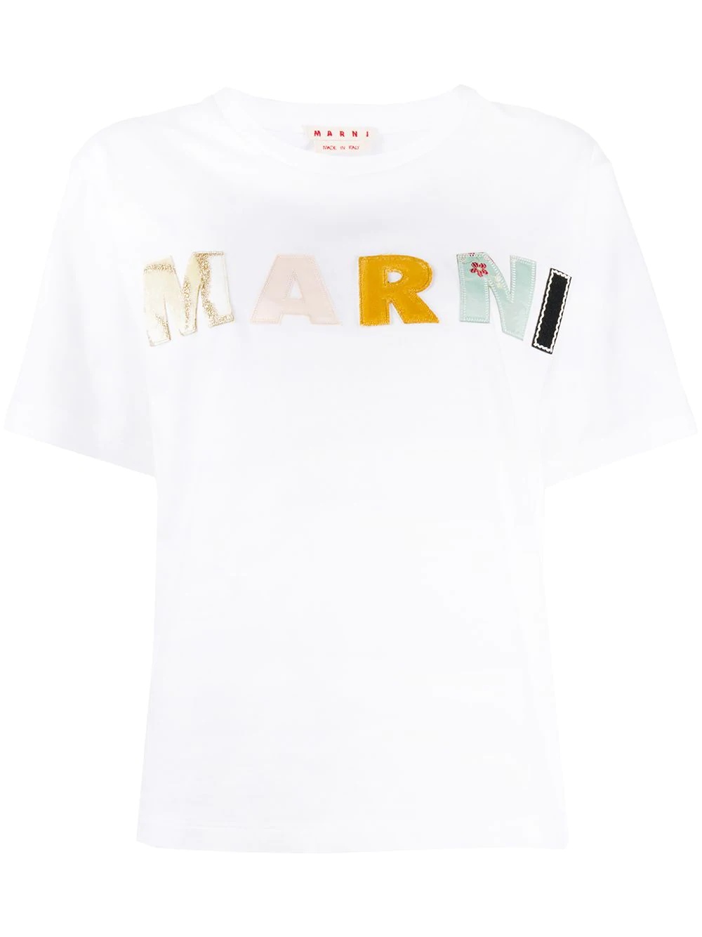 embroidered logo short-sleeved T-shirt - 1