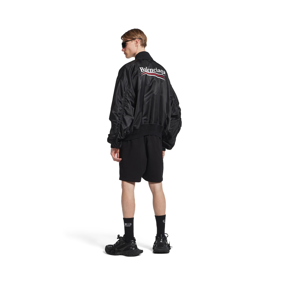 Political Campaign Varsity Jacket in Black - 3