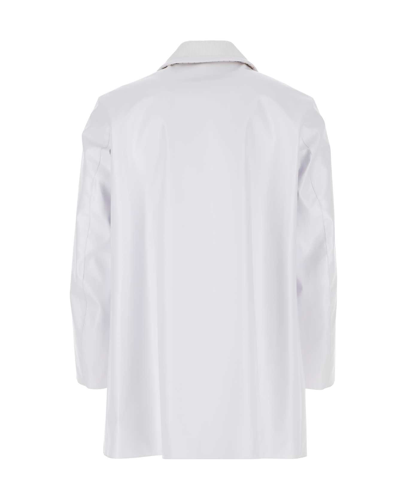 Chalk Pvc Trench Coat - 2