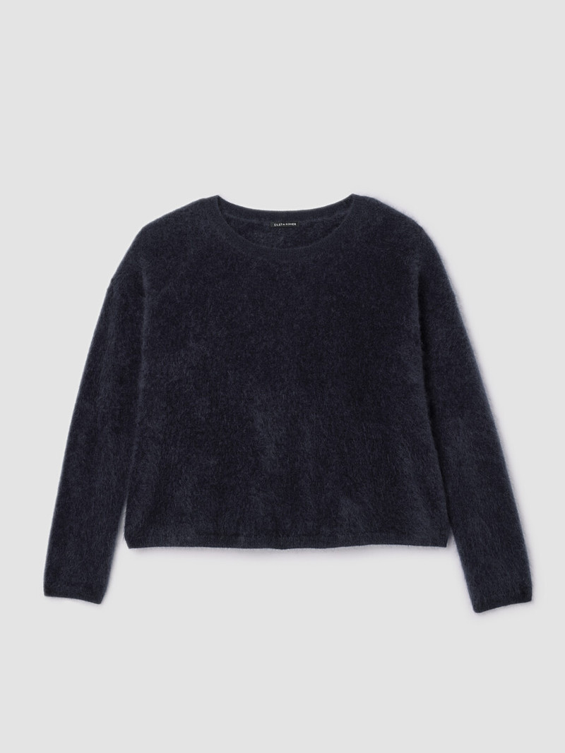 Cashmere Fluff Crew Neck Top 1