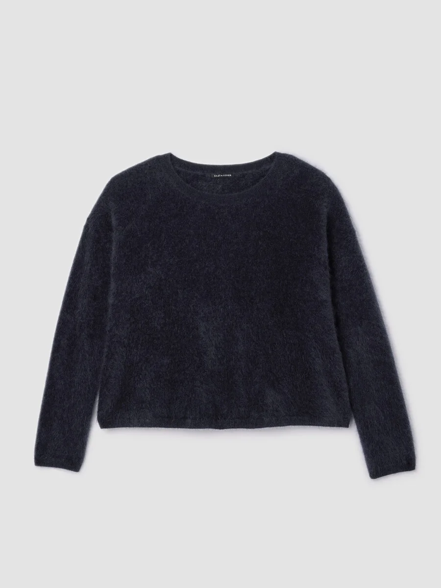 Cashmere Fluff Crew Neck Top - 1