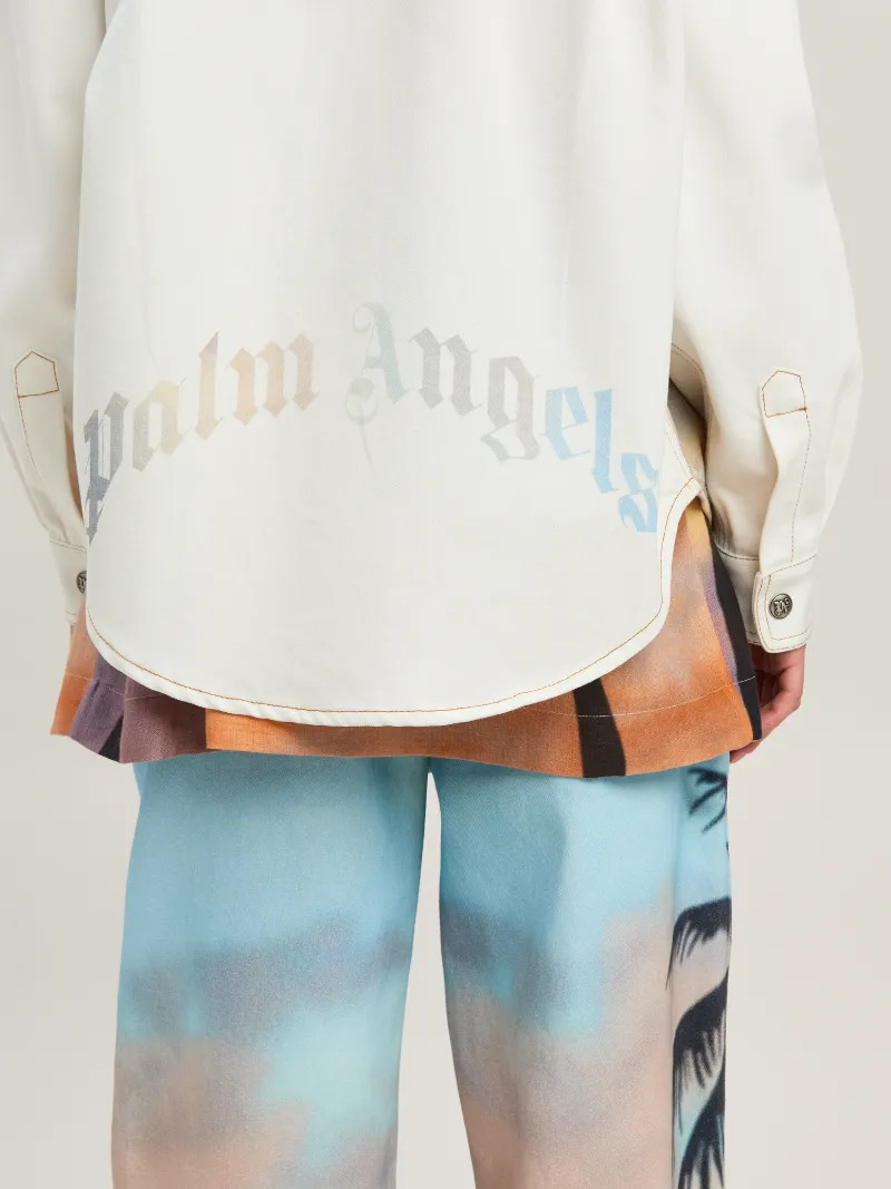 Sunrise Palm denim overshirt - 2