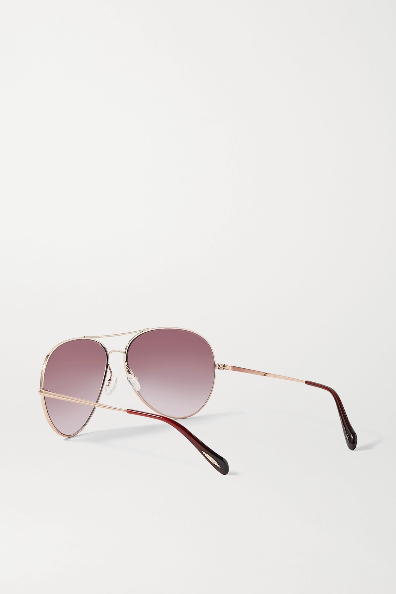 Sayer aviator-style rose gold-tone sunglasses - 2