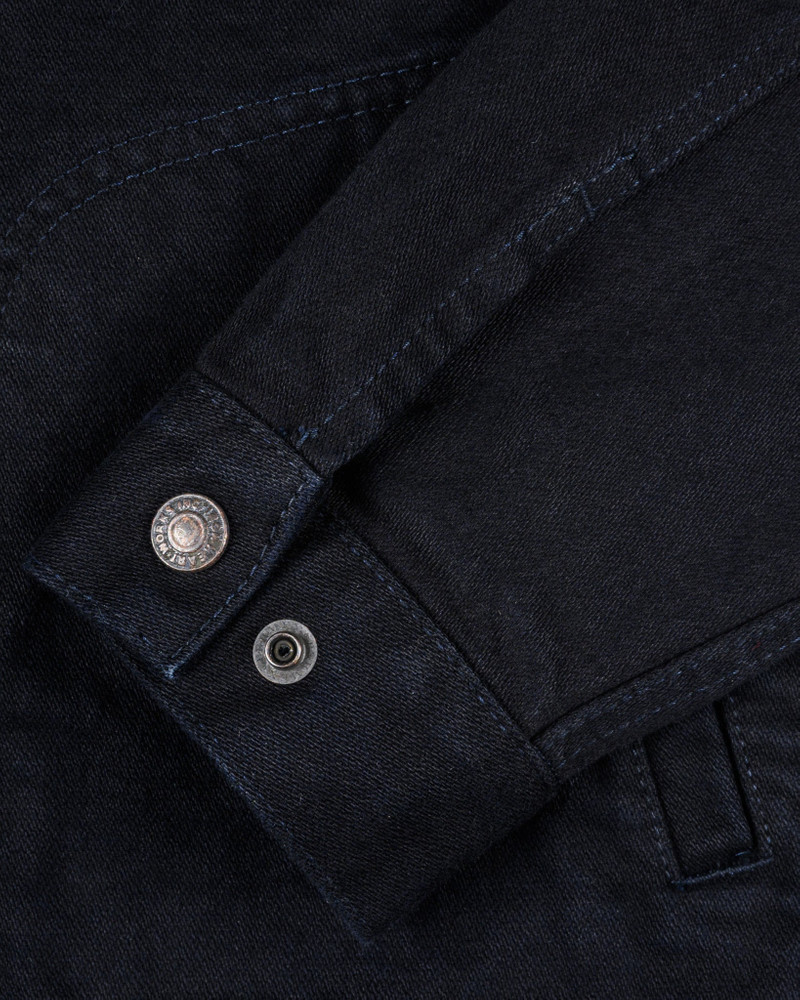 IHJ-123-OD 14OZ BROKEN TWILL SELVEDGE DENIM WORK JACKET - INDIGO OVERDYED BLACK 11