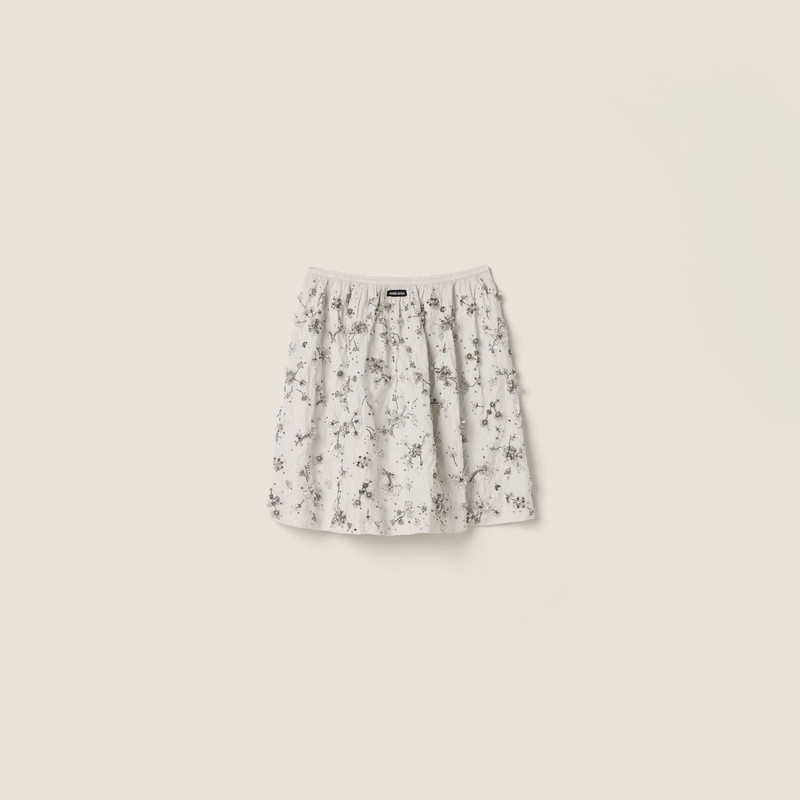 Embroidered duchesse skirt 1