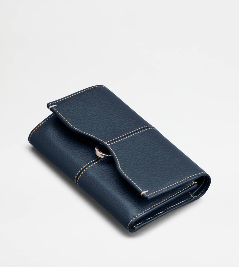 WALLET IN LEATHER - BLUE 3