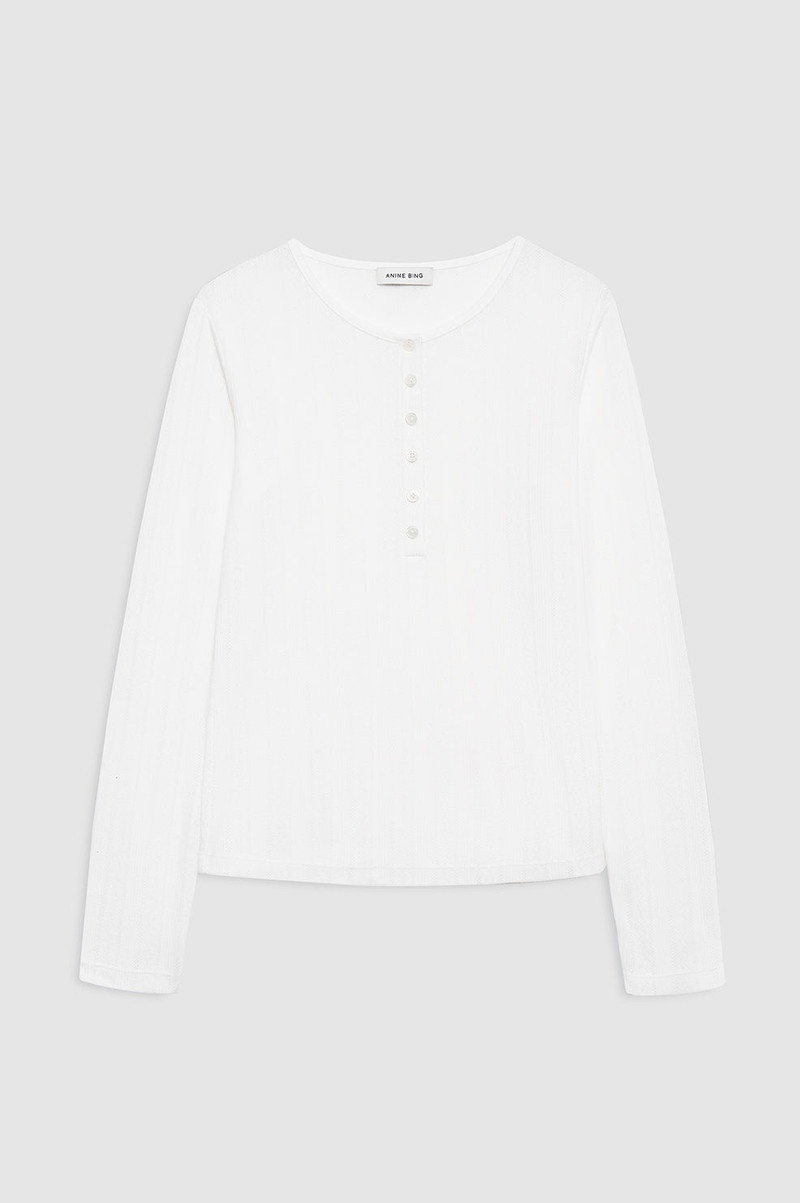 Pia Long Sleeve Tee - Off White 1