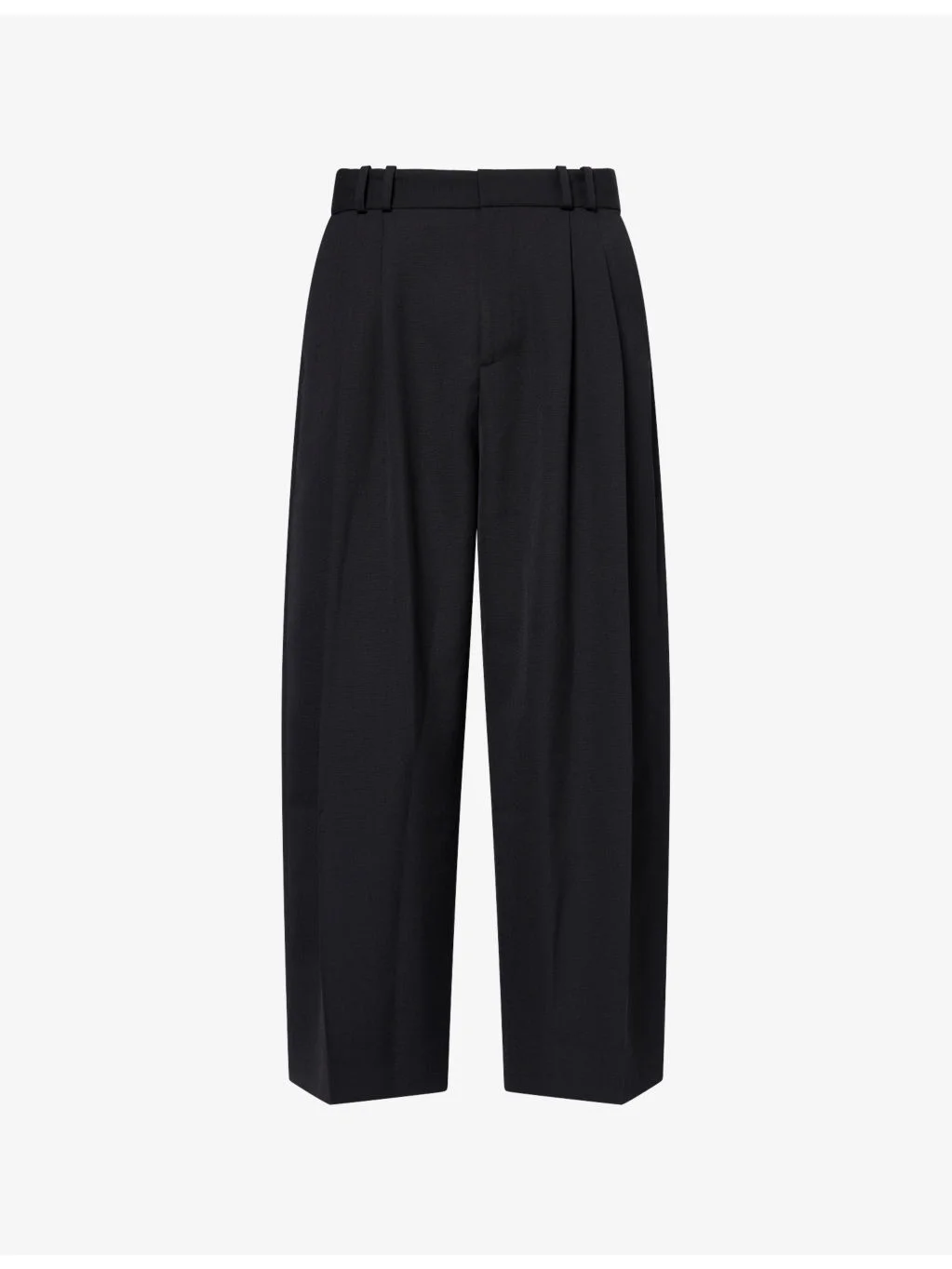 Double-Pleat Volume Wool-Blend Trousers - 1