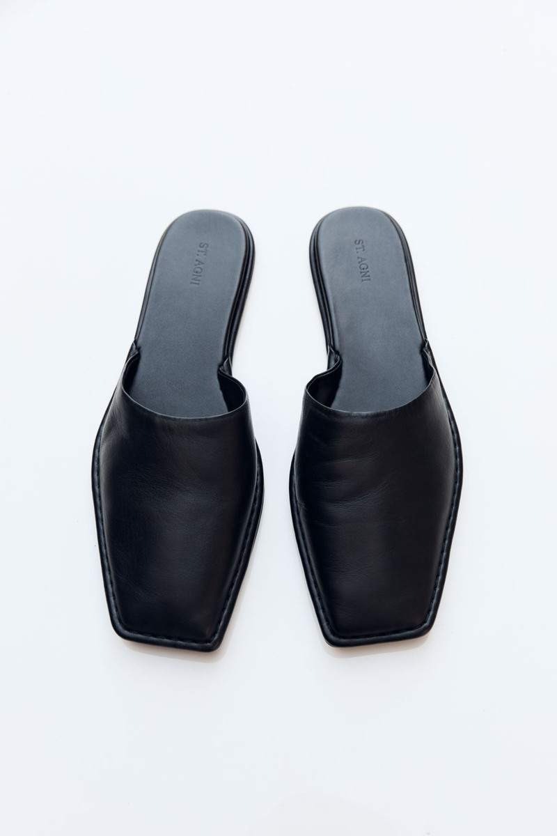 Soft Square Toe Flat - Black 5