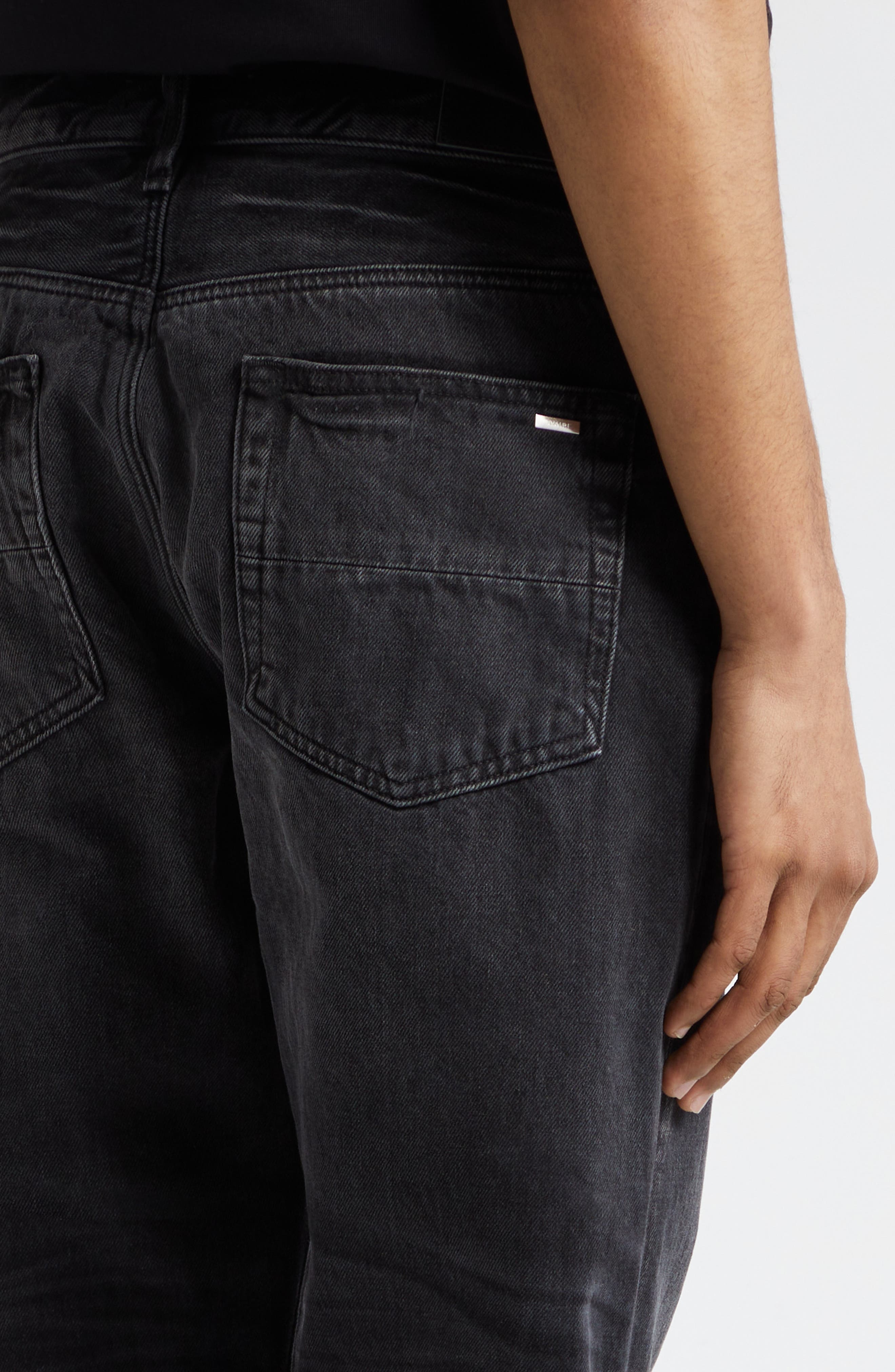 Frayed Release Hem Straight Leg Jeans - 5
