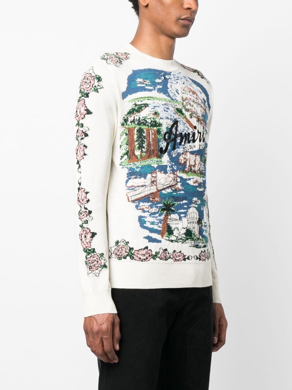 Aloha Landscape wool-blend jumper - 3