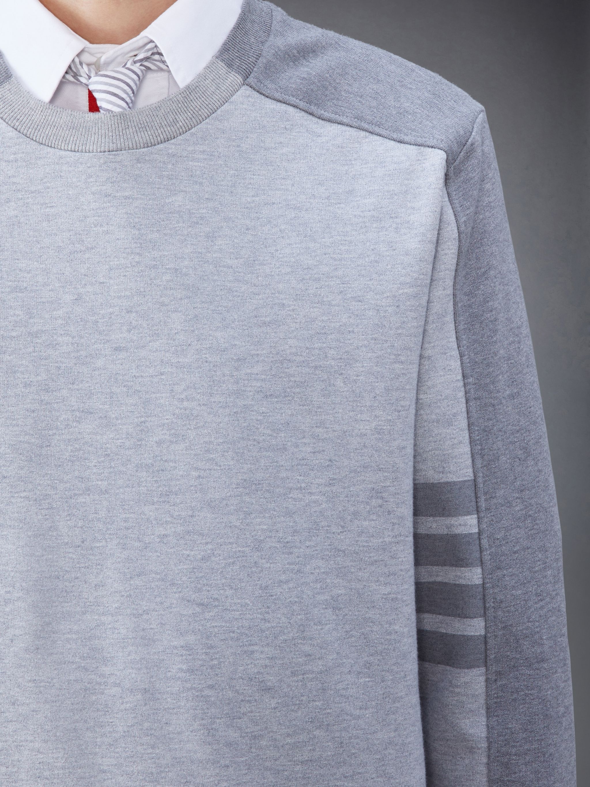 4-Bar stripe cotton sweatshirt - 6