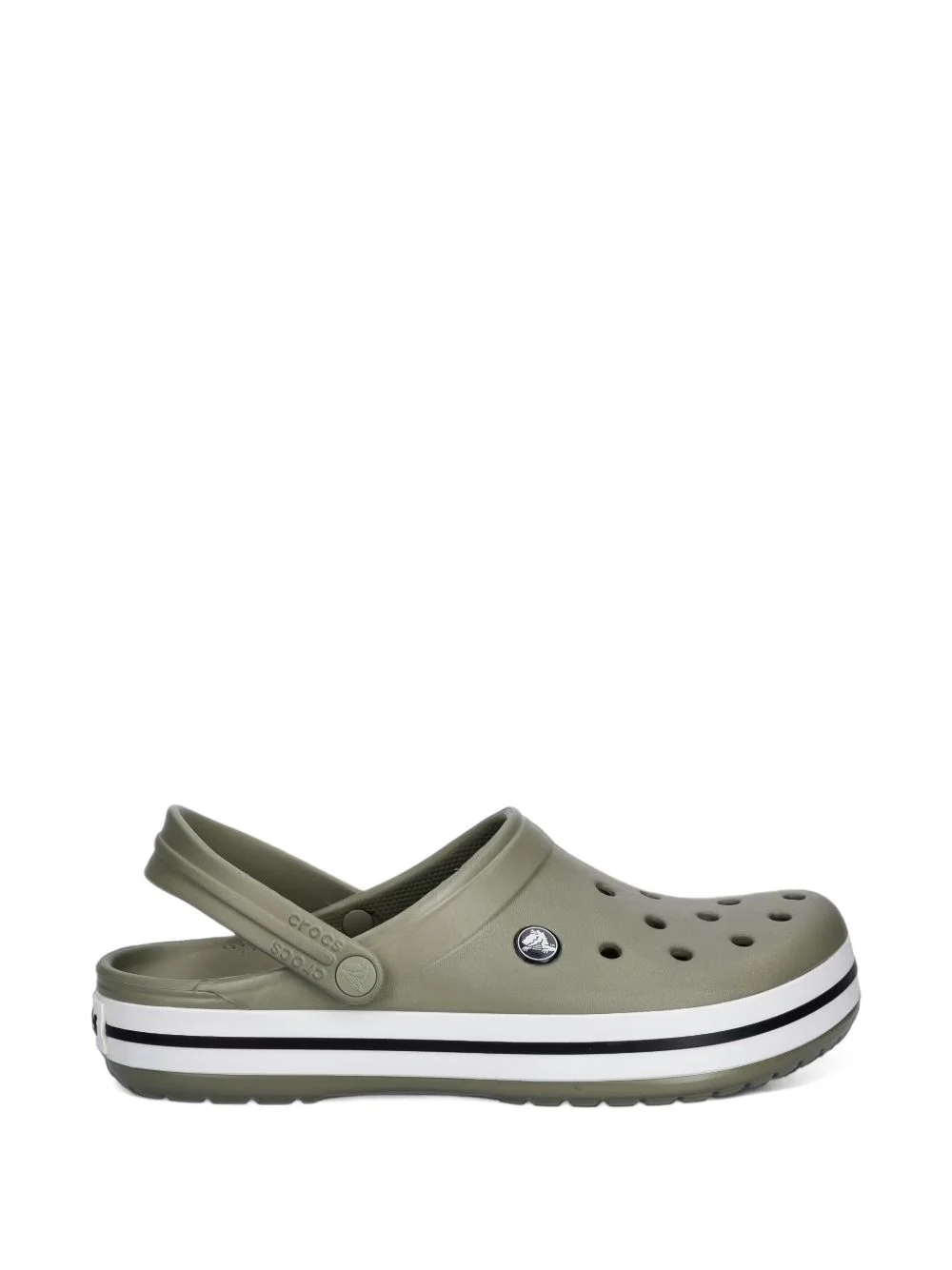 Crocband perforated logo-patch mules - 1