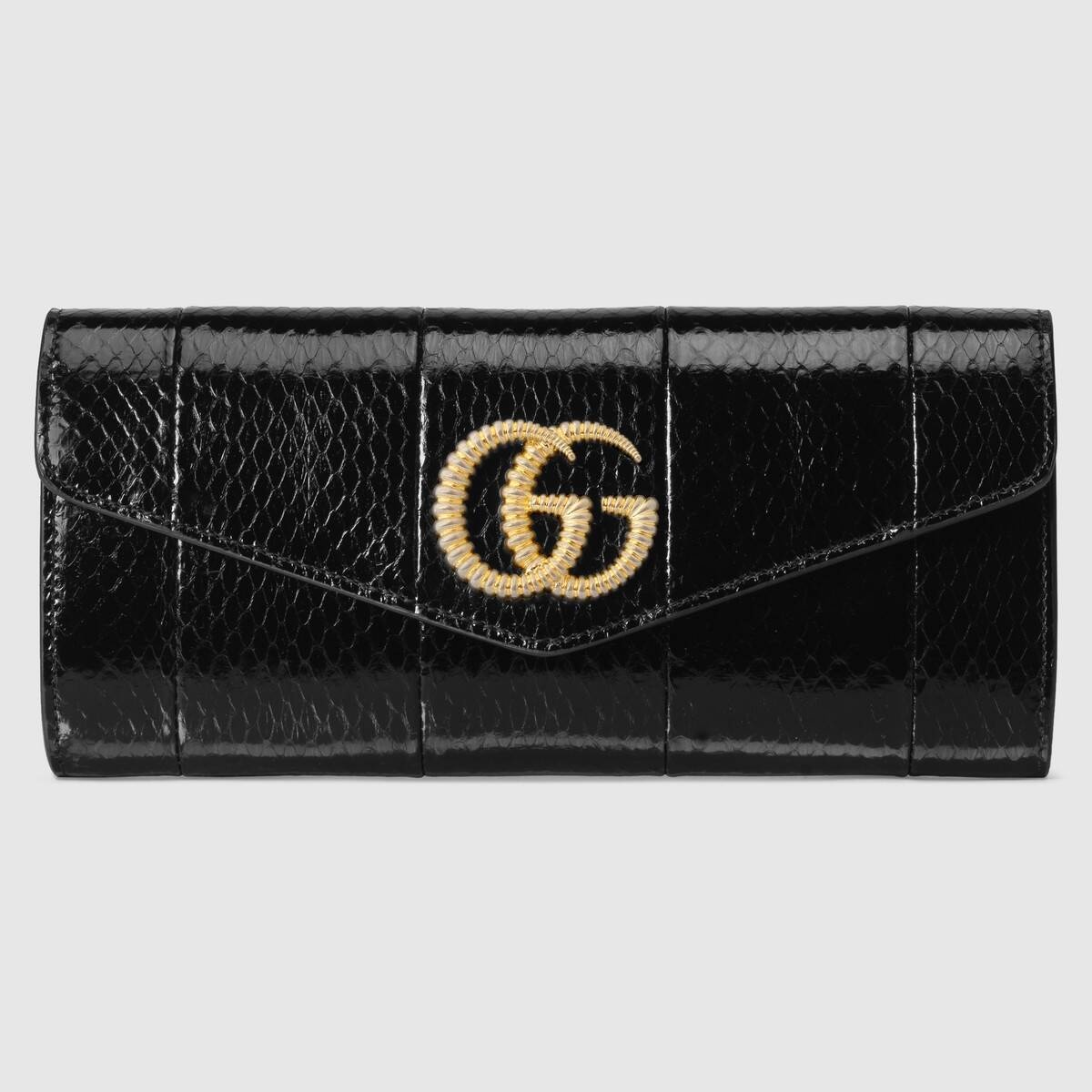 Broadway snakeskin clutch with Double G - 1